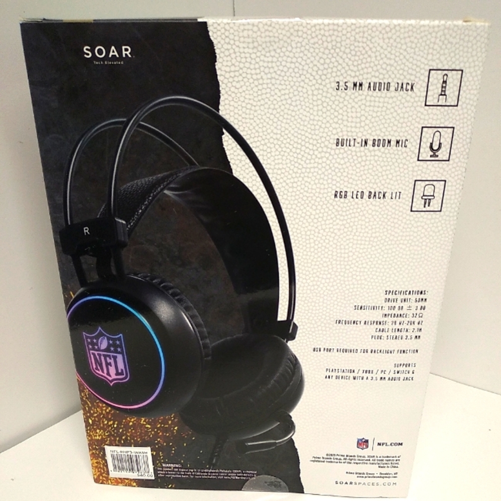 NFL Washington Football Team Gaming Headset brand new